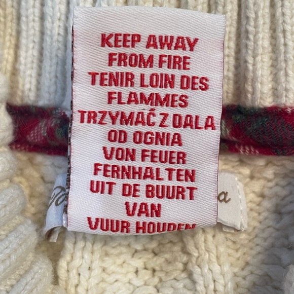 Tommy Bahama Kids Cream Cable Knit Sweater - Picture 6 of 6